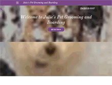 Tablet Screenshot of juliespetgrooming.com